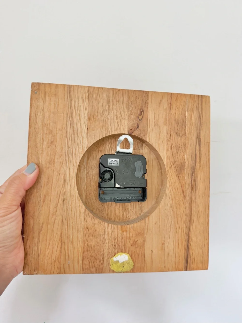 Vintage Sexton MCM Style Wood Grain Square Wall Clock Natural Brown NEEDS FIXED